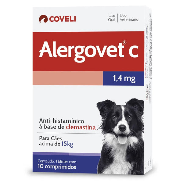 Alergovet C 1,4 Mg Antialérgico Com 10 Comprimidos - Coveli